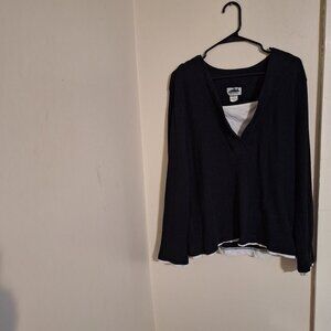 metropolitan shirt black and white 1x